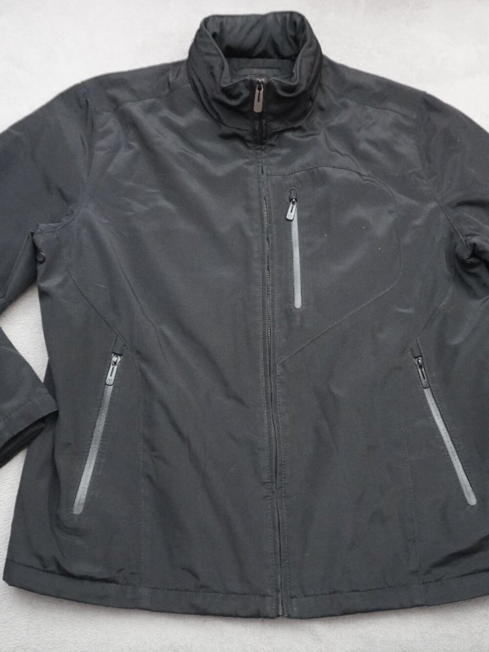 Tumi T-Tech Jacket Mens XL‎ Black Softshell Insulated Full Zip Travel Outdoor